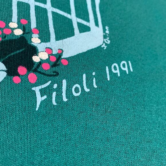 Vintage Birdhouse Sweater Filoli California  House Gardens Sweatshirt Size XL - Picture 6 of 9